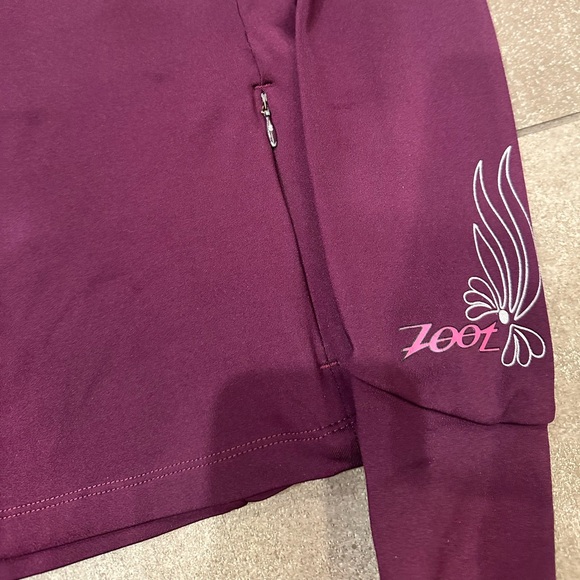 Black and Purple Quarter-Zip Tops - Picture 10 of 12